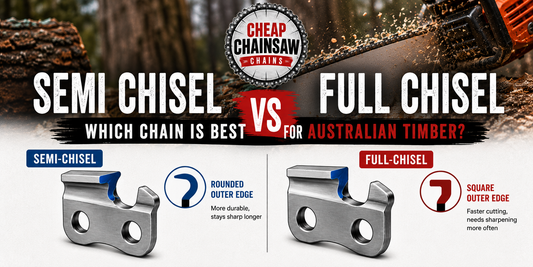 Semi Chisel vs Full Chisel Chainsaw Chains - Which Chainsaw Chain is Best for Australian Timber?