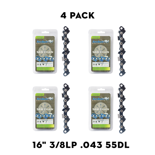 Archer Chain Loop 4 Pack – 3/8" LP, .043", 55DL, Semi Chisel