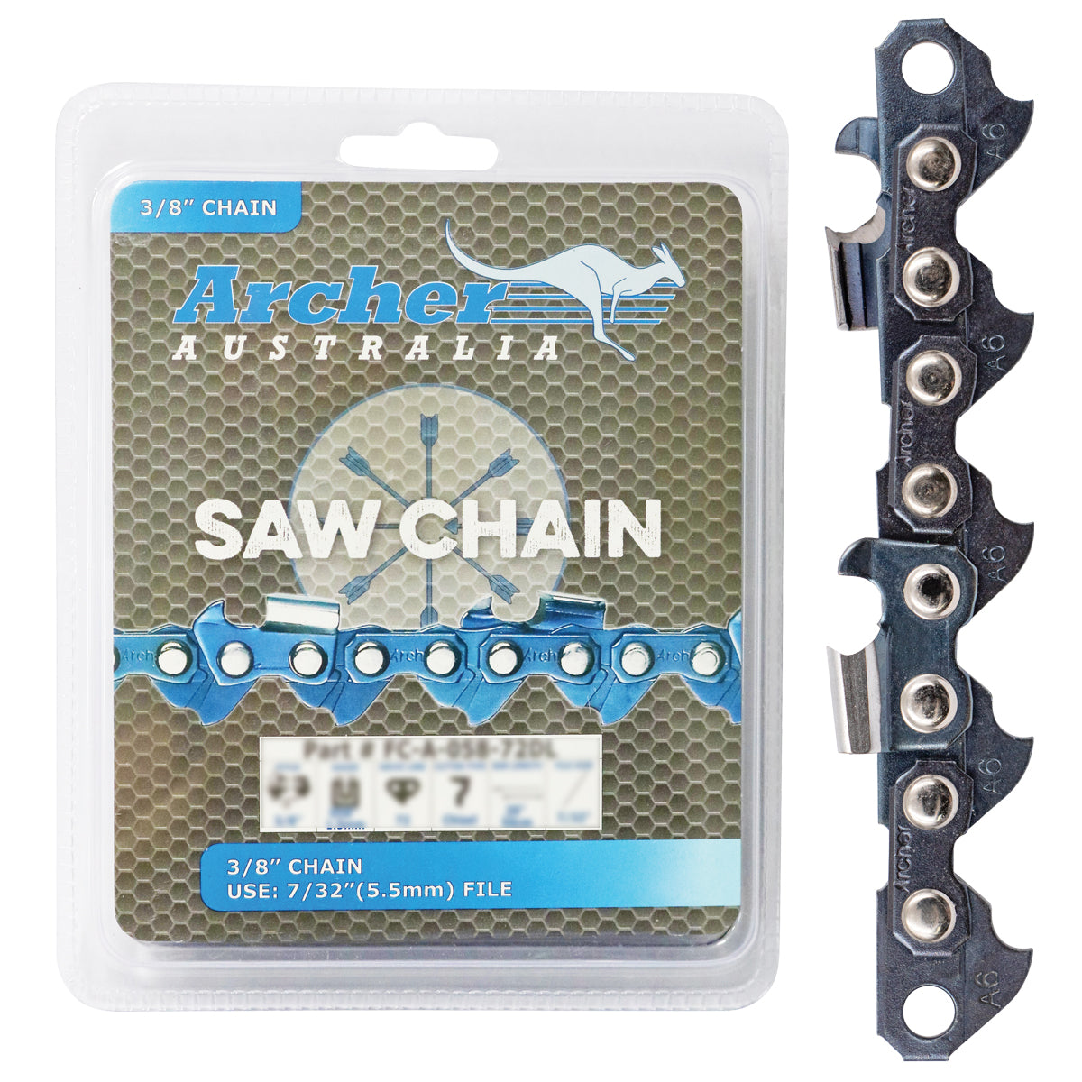 Archer Chain Loop – 3/8", .050", 72DL, Semi Chisel